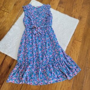 Boden Blue Floral Midi Dress